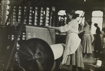 LEWIS W. HINE (1874-1940) A trio of images depicting young cotton mill spinners.